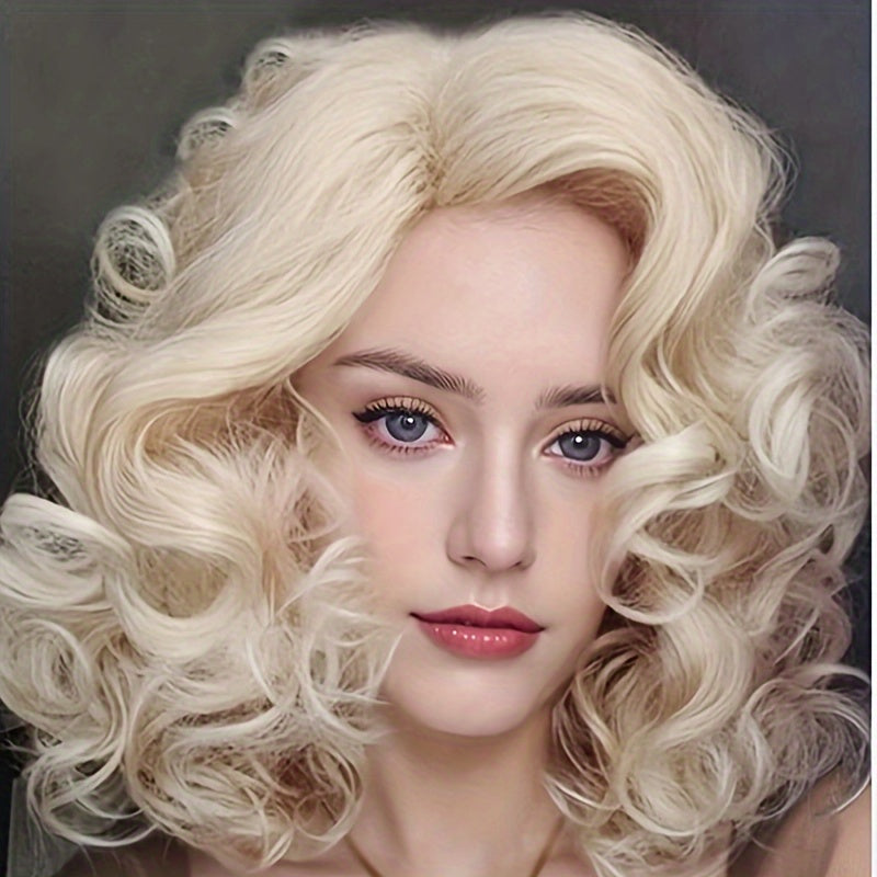 Short Curly Blonde Wig