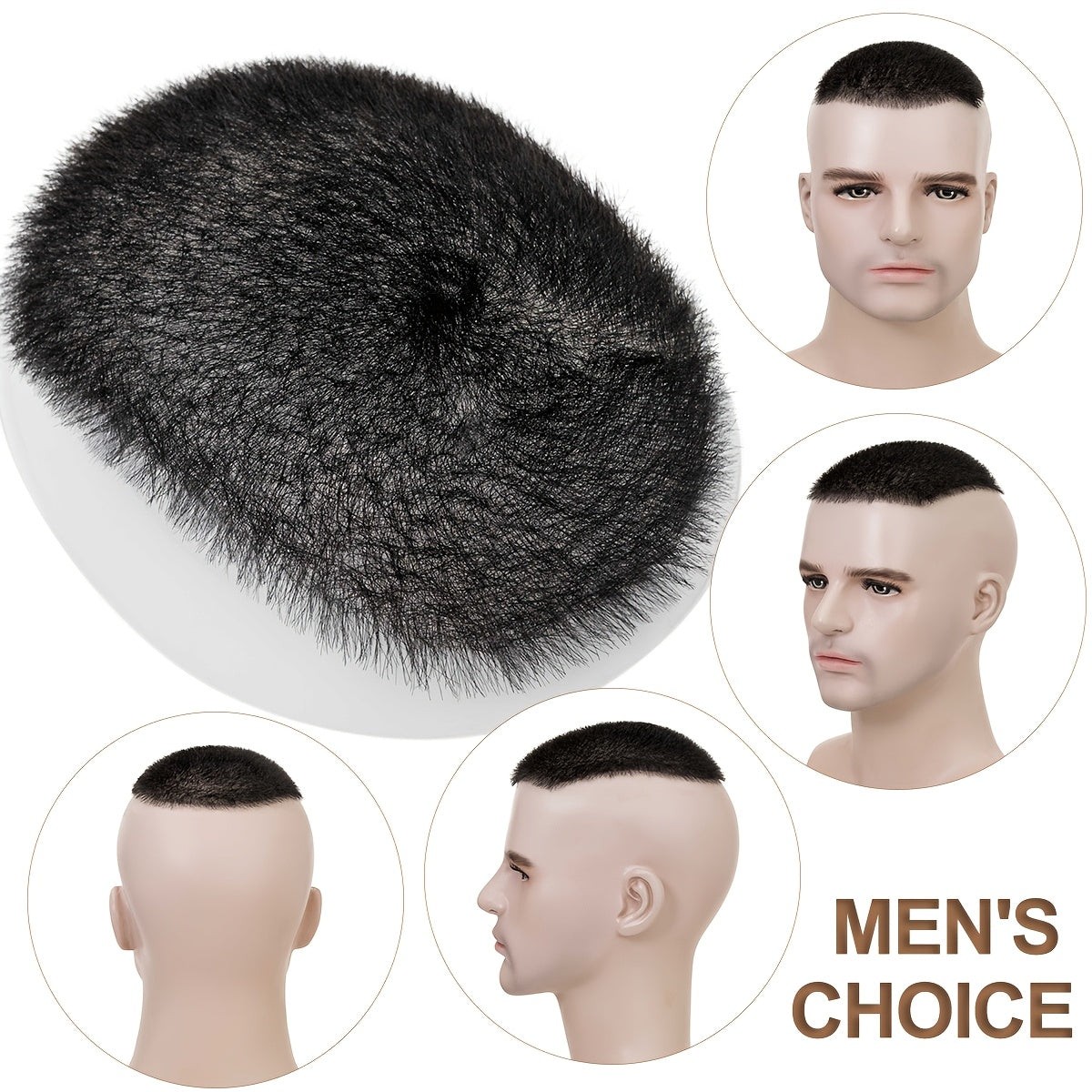 Ultra-thin Invisible Skin Human Hair System Fully Hand-woven Toupee