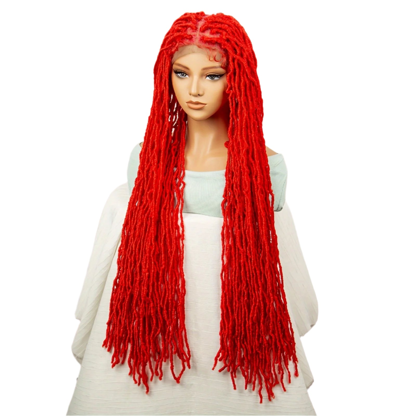 Burgundy Red 36" Super Lightweight Braided Wigs