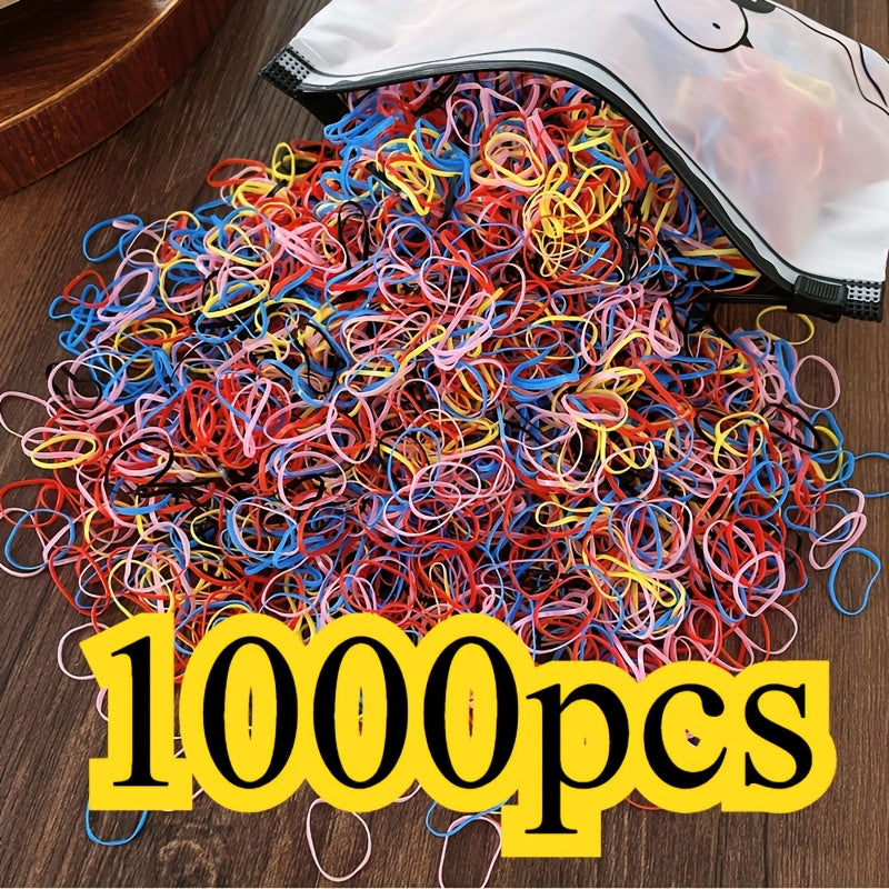 1000pcs Disposable Rubber Bands Women Hair Tie Small Size Hair Tie Cut Hair Accessory Braiding Hair