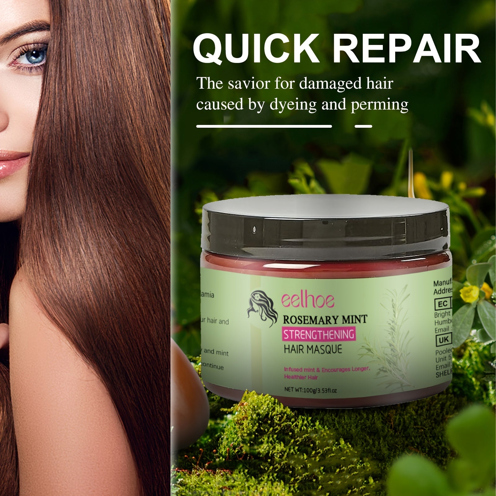 Organics Rosemary Mint Strengthening Pomade-To-Oil Scalp & Hair Quencher, Nourishes, Conditions & Add Shine, 2pcs