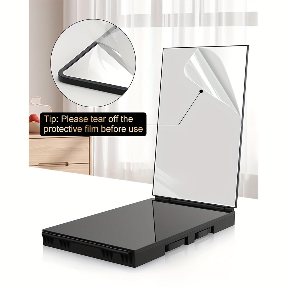 360-Degree Viewing Angle Hair Cutting Mirror, 3-Way Self Haircut Mirror with Clear Anti-Fog HD Glass, USB Rechargeable, Plastic Frame, Valentine's Day Gift, Valentine's Day Gift