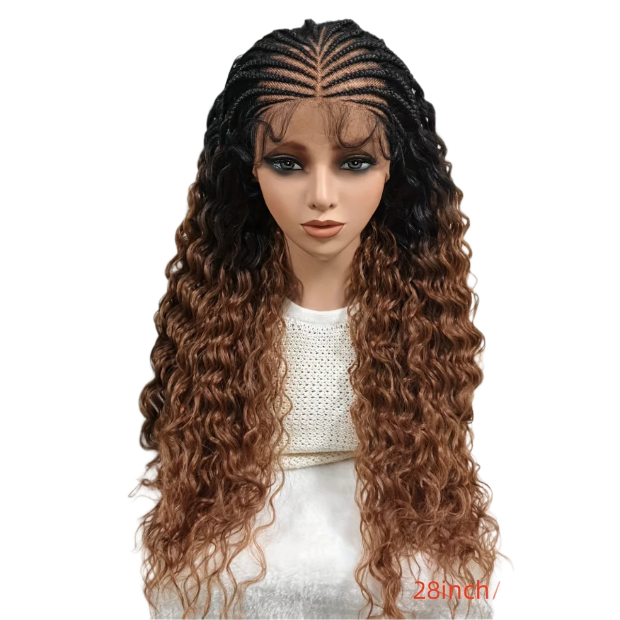 13*4 Lace Braided Synthetic Hair Wigs Heat Resistant Synthetic Lace Front