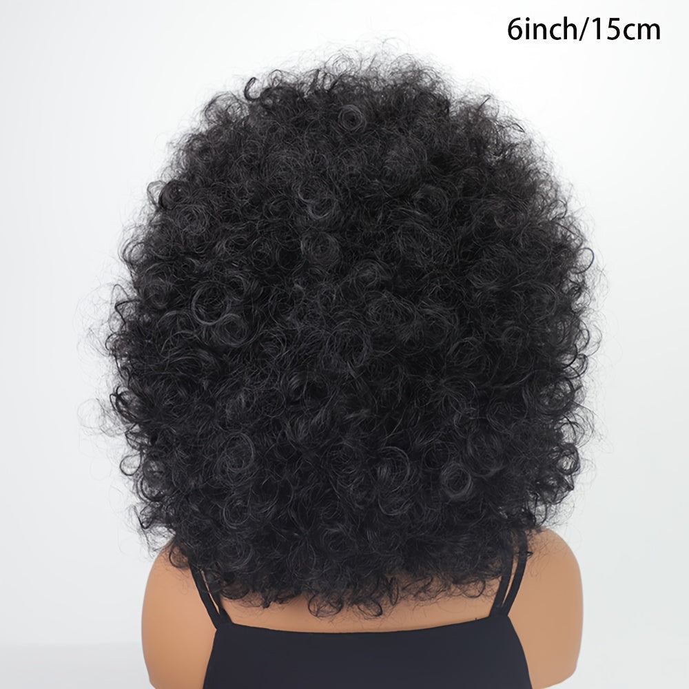 [Chic Afro Curly Wig for Women] Chic Afro Curly Wig for Women - Heat Resistant, 150% Density, Perfect for Everyday & Party Looks