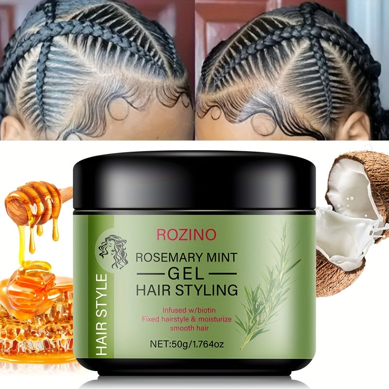 2pcs Rosemary Hair Care, Rosemary Mint Hair Styling Gel, Rosemary Hair Wax Stick, Moisturizing and Hydrating, Soft and Smooth, Hair Styling, Taming Split Ends, Suitable for All Hair Types, ROZINO