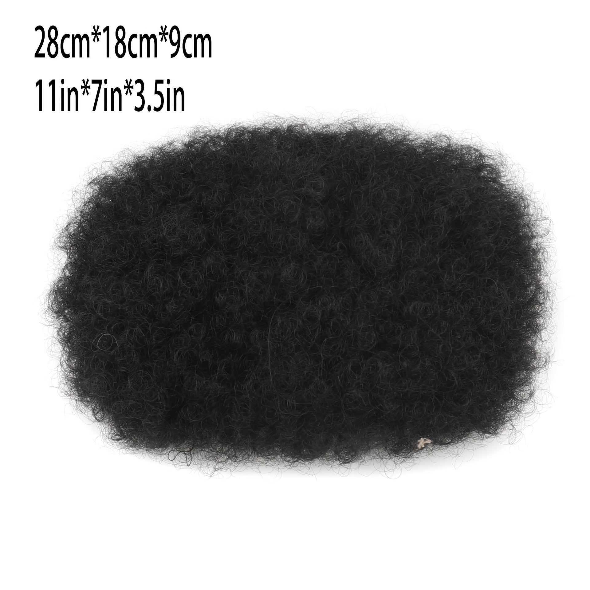 Men's Afro Curly Kinky Hair Topper