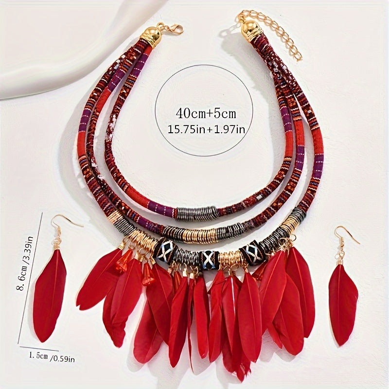 Handmade Popular Fashion Bohemian Ethnic Style Feather Tassel