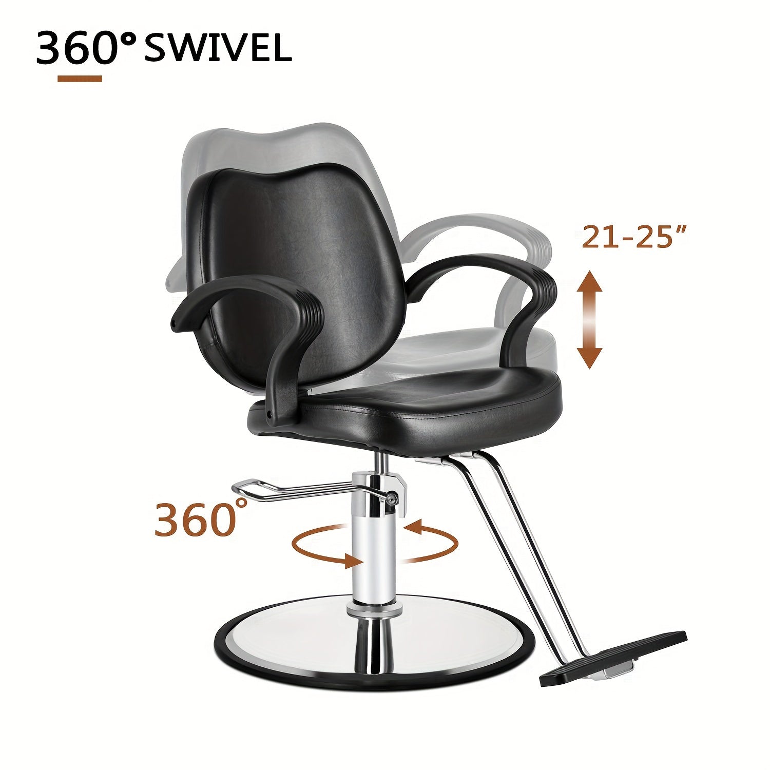 Hair Beauty Salon Equipment Black Hydraulic Barber Styling Chair