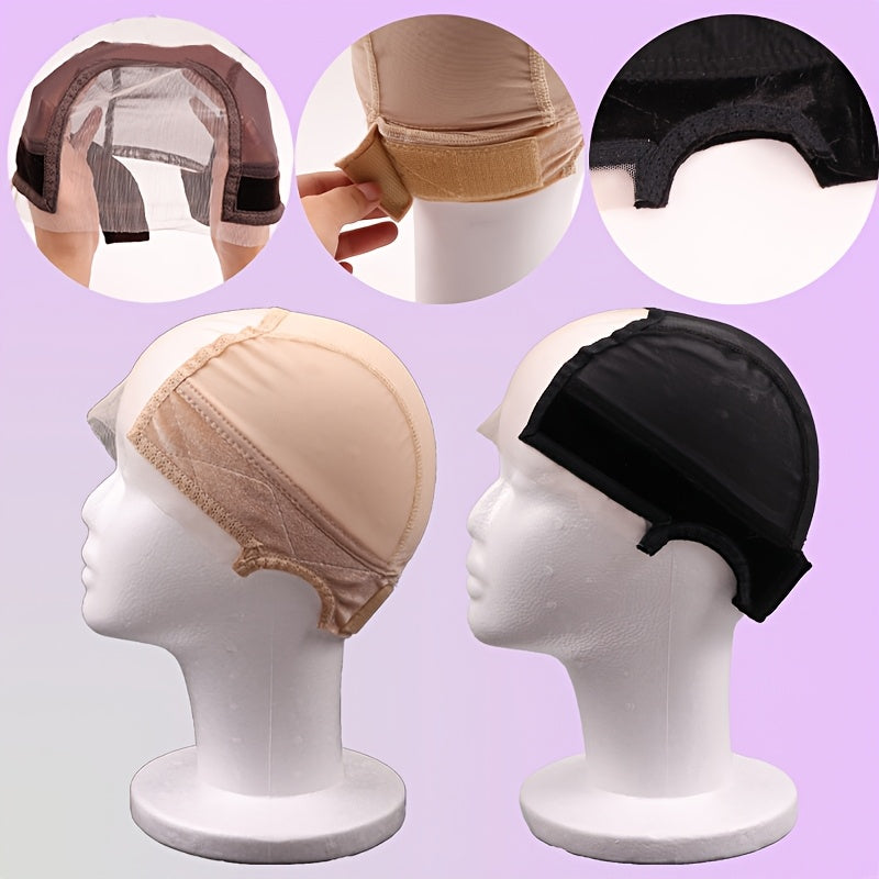 Women'S Adjustable Non-Slip Lace Wig Cap with Ear Notches, Comfortable GripFleece Technology, Transparent 4x5 Headband for Silicone Wig Fixation