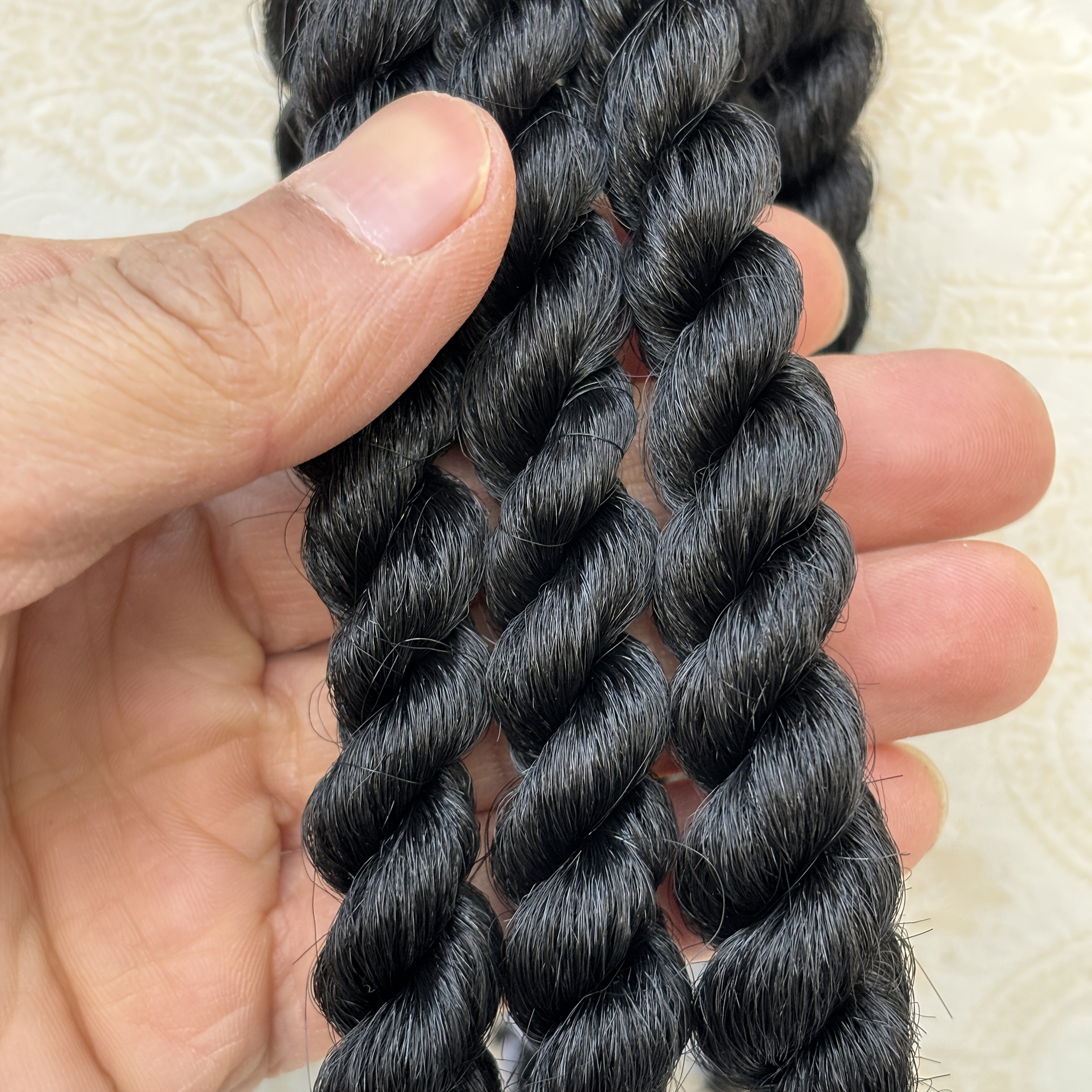 2pcs Set, 6-Inch Fluffy Short Ponytail Hair Extensions with Colorful Beads - Loose Curly Style, Heat-Resistant Synthetic Fiber