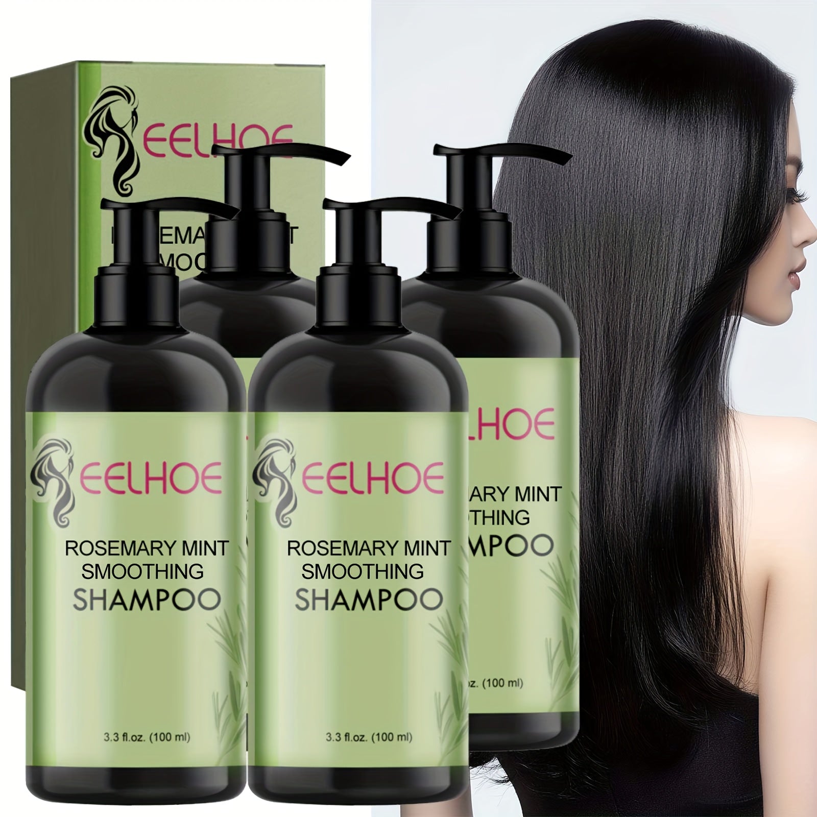 4pcs Rosemary Mint Shampoo, 2-in-1 Hair Care