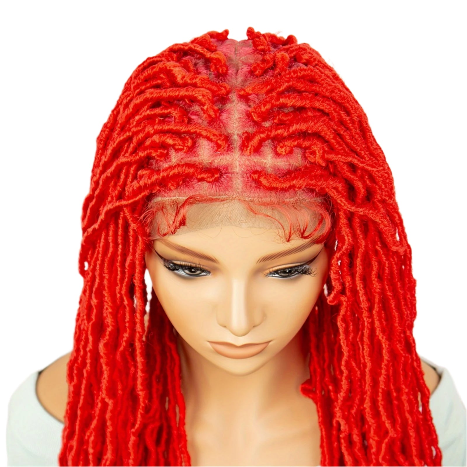 Burgundy Red 36" Super Lightweight Braided Wigs