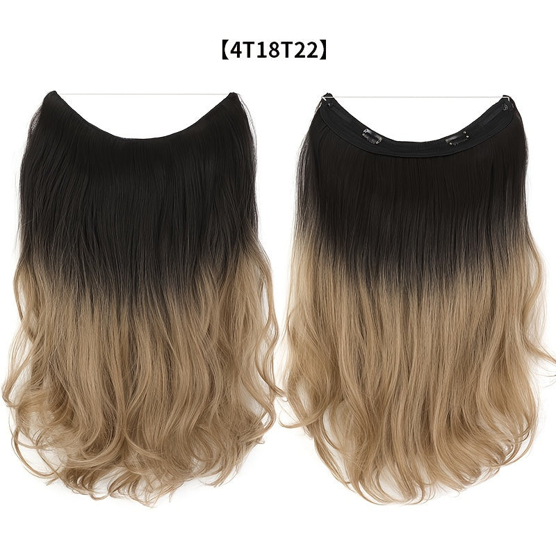 Invisible Thread Hair Extension Clip-in Synthetic Wig 20 Inches