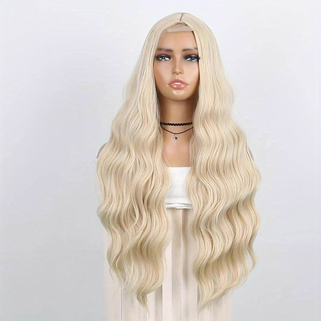 4*1 Lace Front Wig Long Body Wave Lace Wig 30 Inch Synthetic Wig