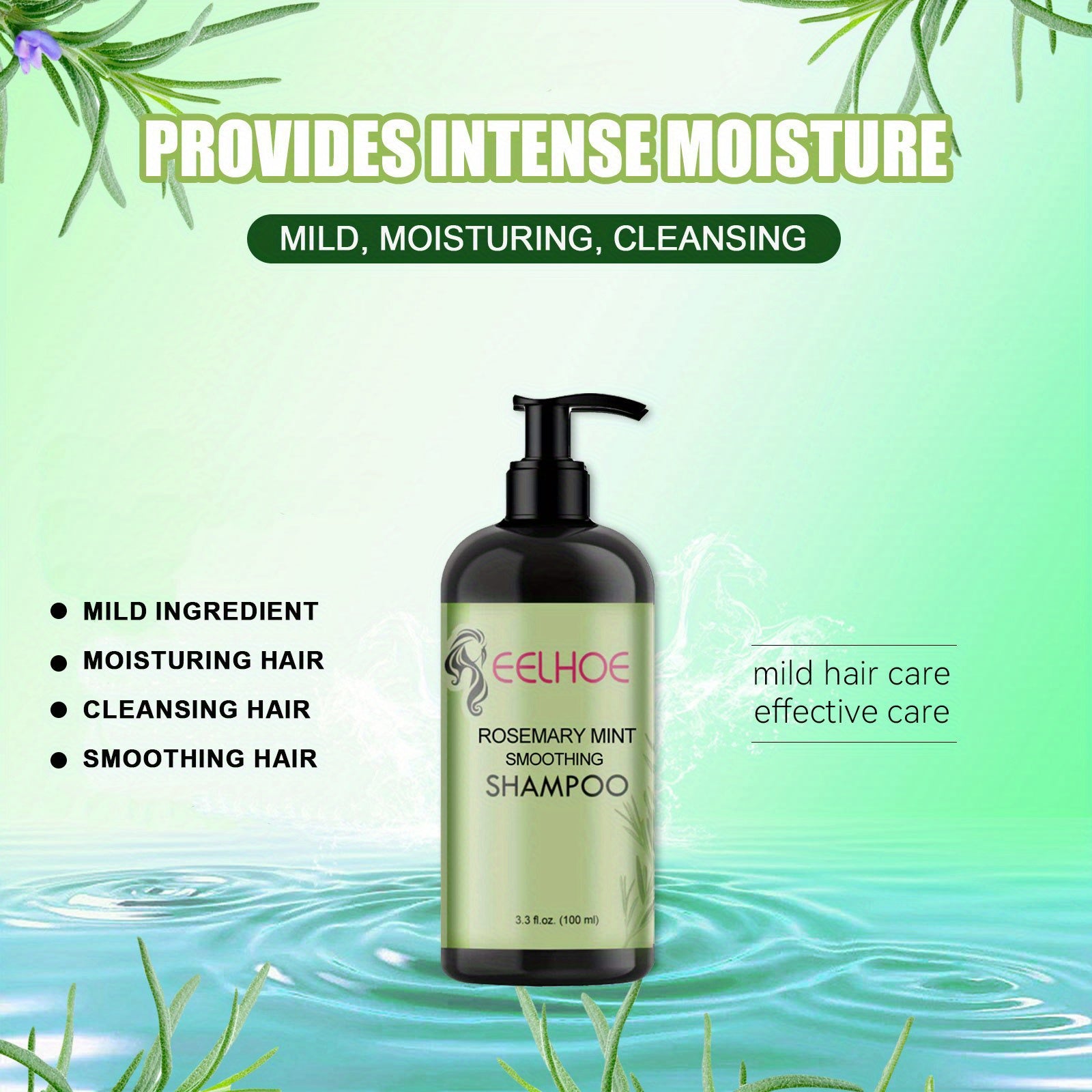 4pcs Rosemary Mint Shampoo, 2-in-1 Hair Care