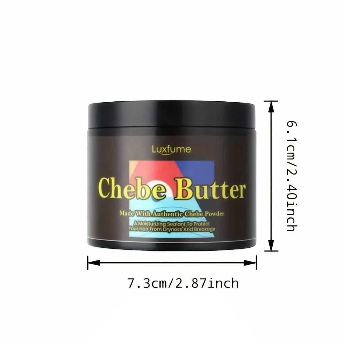 2pcs LuxeChebe Butter Hair Mask - Natural Ingredients for Deep Moisturization, Strengthens & Softens - Ideal for Kinky Hair, Suitable for All Types, Cream Formula