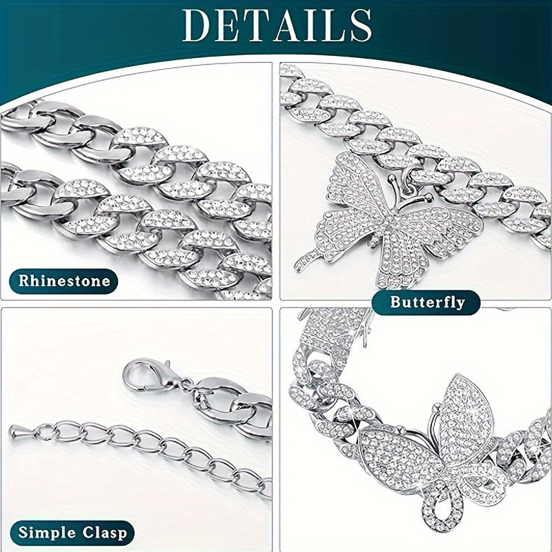 3 Pieces Of Cuban Butterfly Jewelry Set