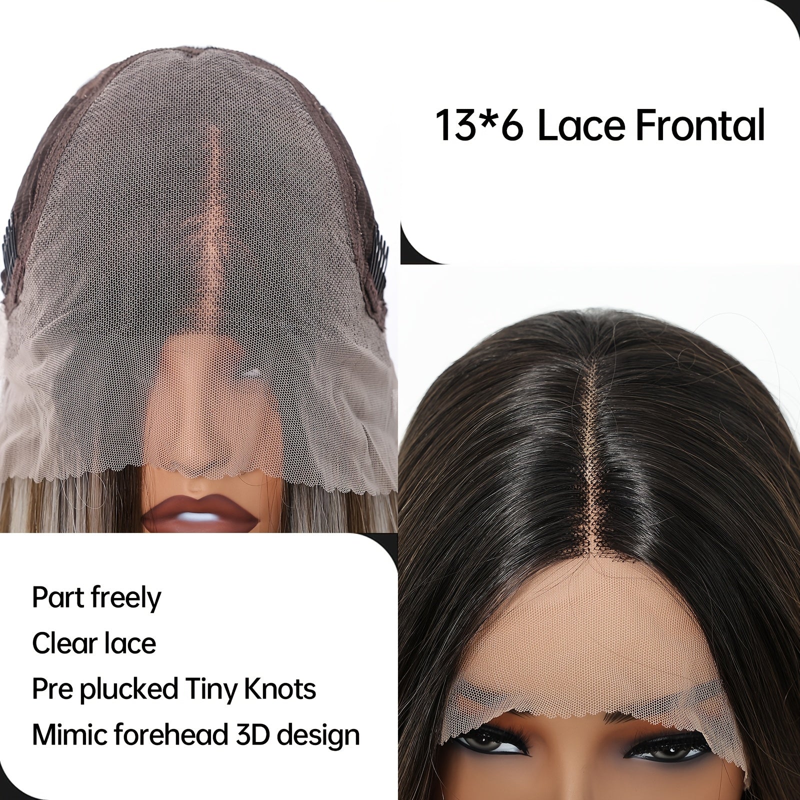 Elegant Body Wave 28-Inch 13x6 HD Transparent Lace Front, Pre-Plucked Glueless Brunette Brown Wig