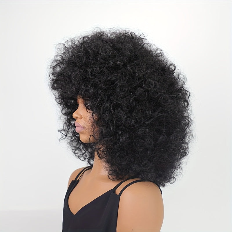 [Chic Afro Curly Wig for Women] Chic Afro Curly Wig for Women - Heat Resistant, 150% Density, Perfect for Everyday & Party Looks