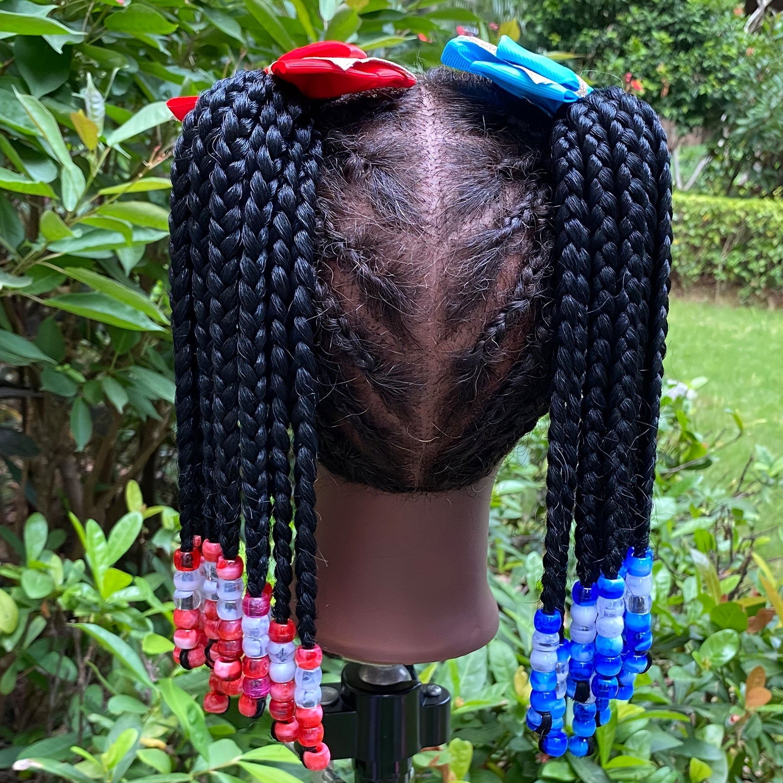A Set Of Hair Bands With Elastic Bands, African Girl Wig With Braided Hair