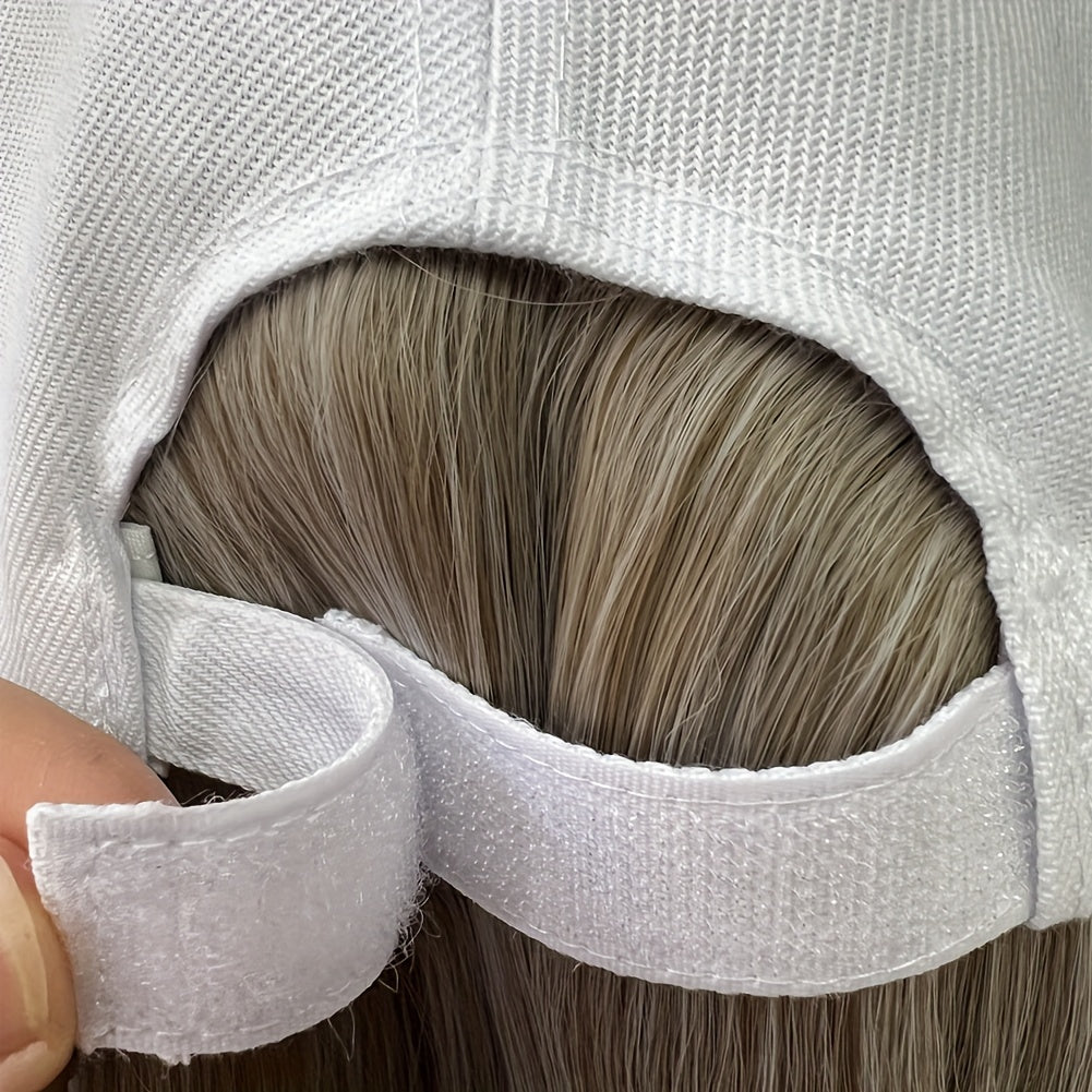 Hat Wigs Short Straight Bob Wigs With Baseball Cap, Adjustable Hat Wgs