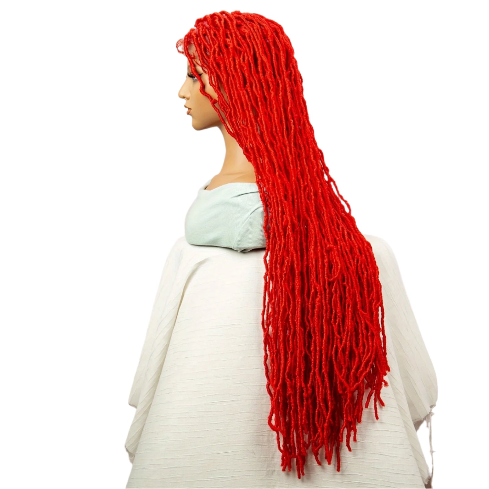 Burgundy Red 36" Super Lightweight Braided Wigs