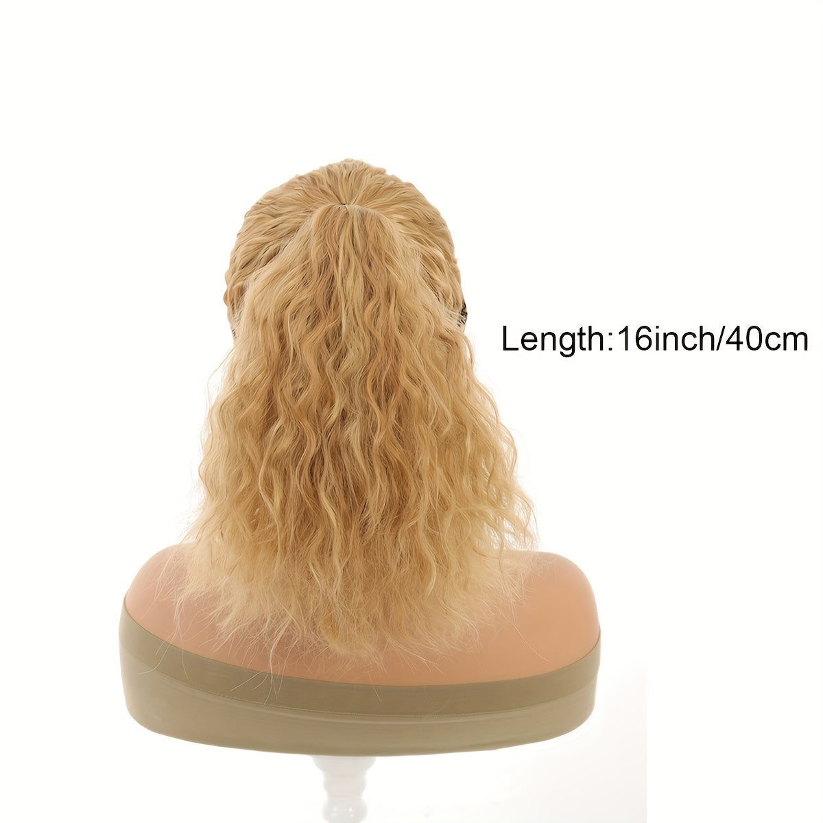 Women's Adjustable Visor Hat with 8-inch Kinky Curly Wave Ponytail - High Temperature Fiber