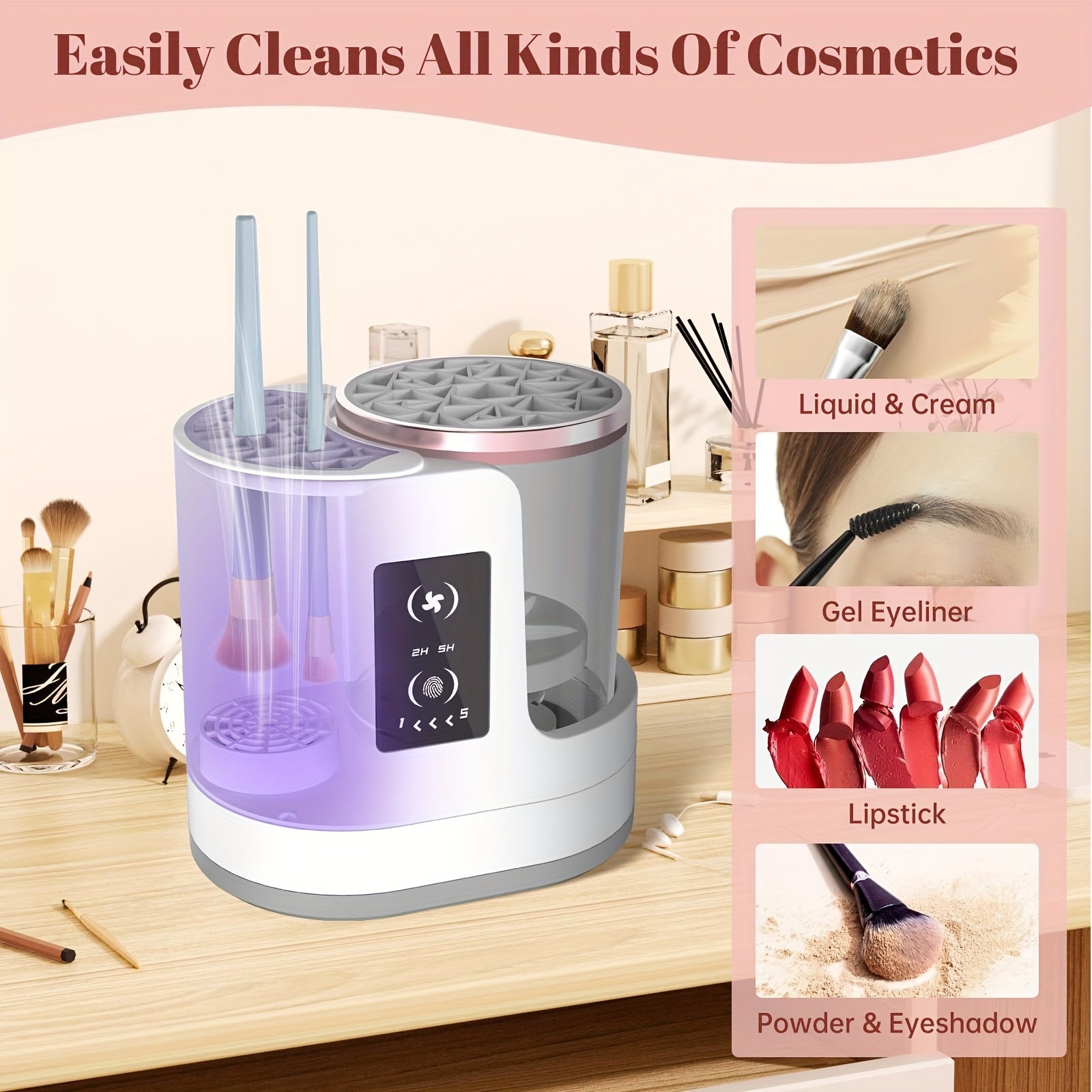2-in-1 Electric Makeup Brush Cleaner & Dryer