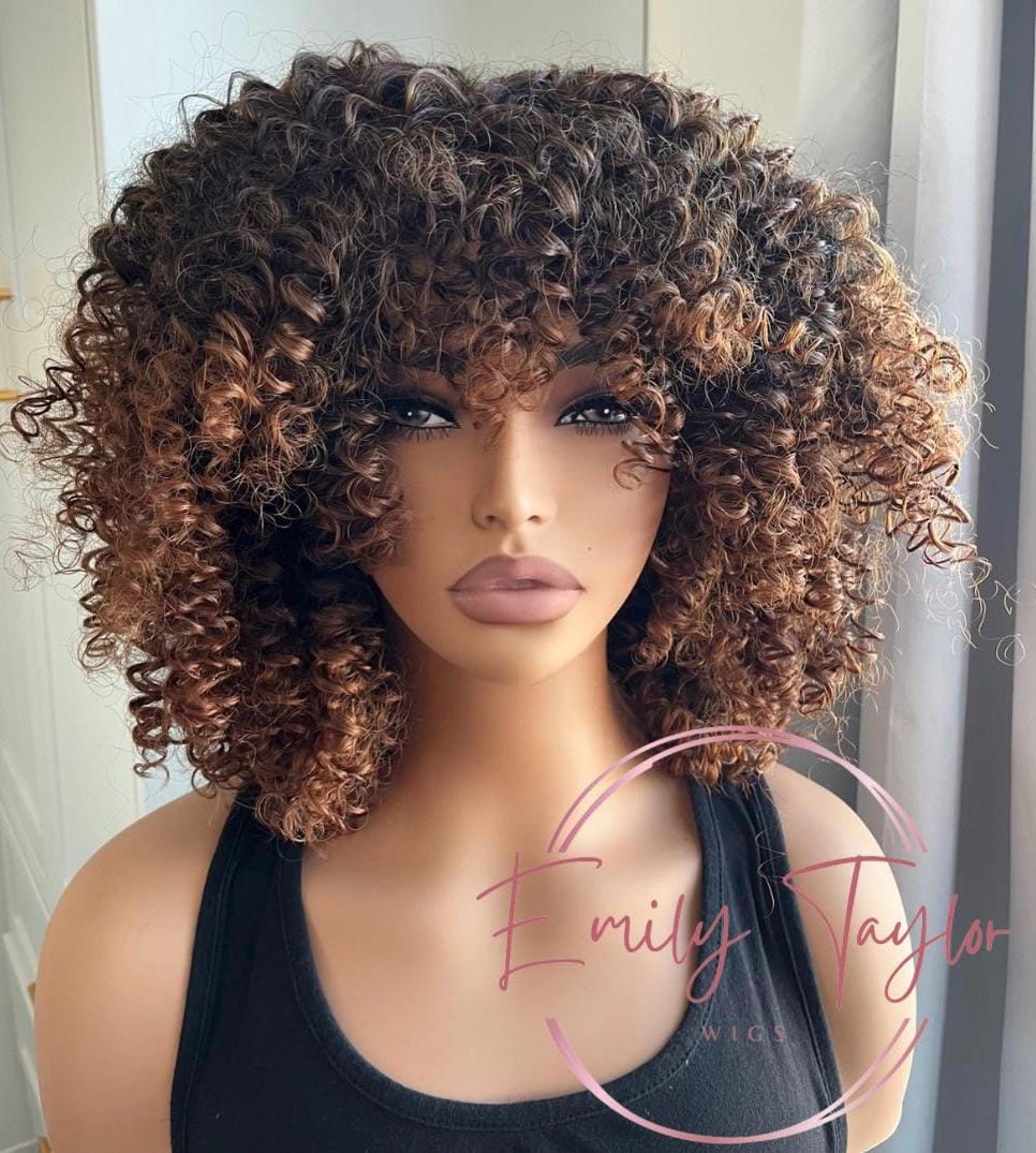 Curly Afro wig Premium Synthetic Wiig Different Colors Available Black Blonde Brown for women hair loss