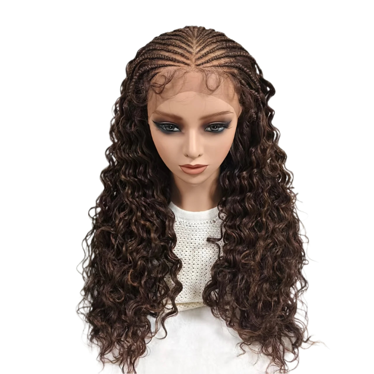 13*4 Lace Braided Synthetic Hair Wigs Heat Resistant Synthetic Lace Front