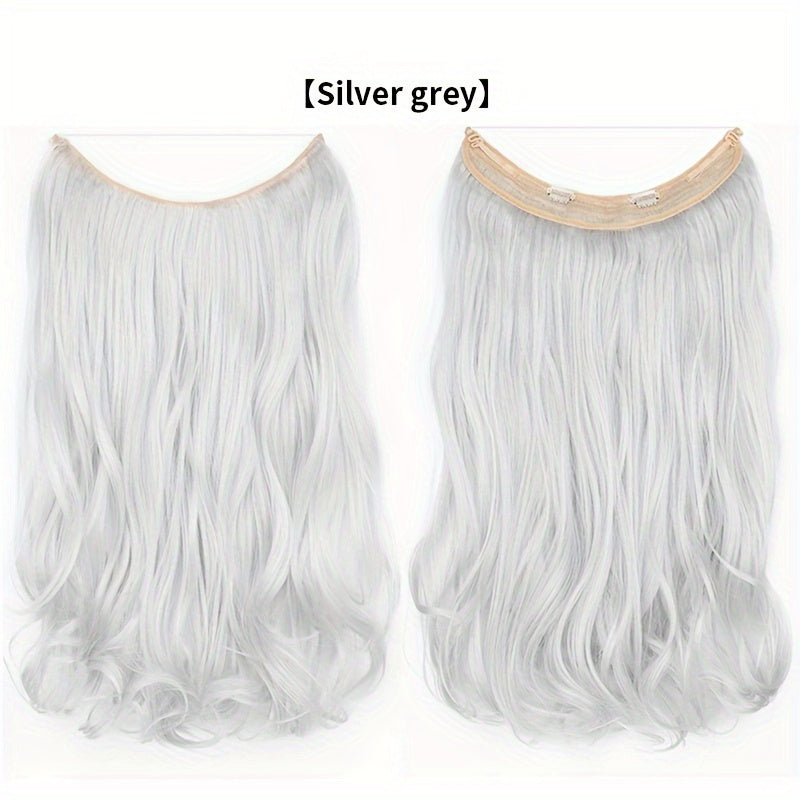 Invisible Thread Hair Extension Clip-in Synthetic Wig 20 Inches