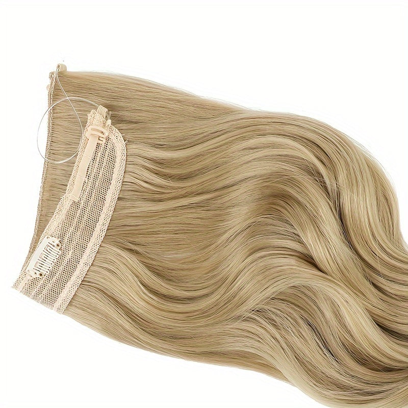 Invisible Thread Hair Extension Clip-in Synthetic Wig 20 Inches