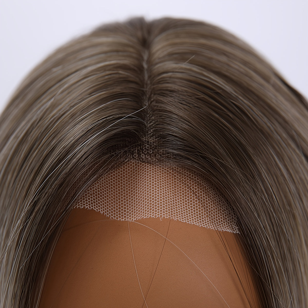 150% Density 4*1U Lace Long Straight Hair Girl Wig, Golden Highlights Suitable For Daily Wear And Party Cosplay Wear.