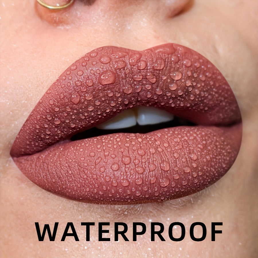 Long-Lasting Waterproof Lip Glaze - Matte Finish, Moisturizing Liquid Lipstick in Vibrant Colors (Black, Red, Purple, Blue, Green, Pink) for All Skin Types