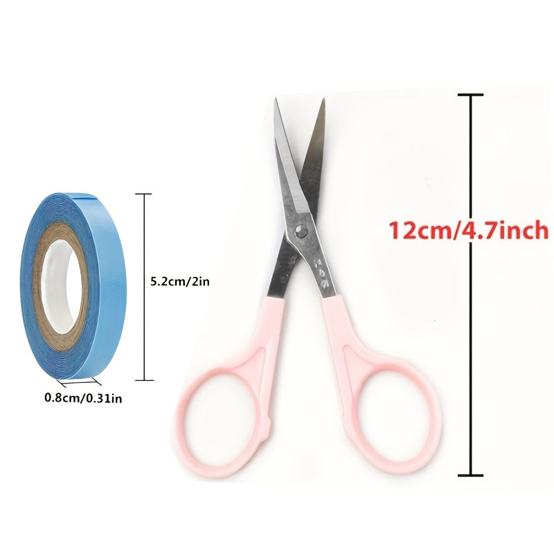 Lace Wig Installation Kit: 3 Yards Double-Sided Adhesive Tape & Scissors Set, Fit