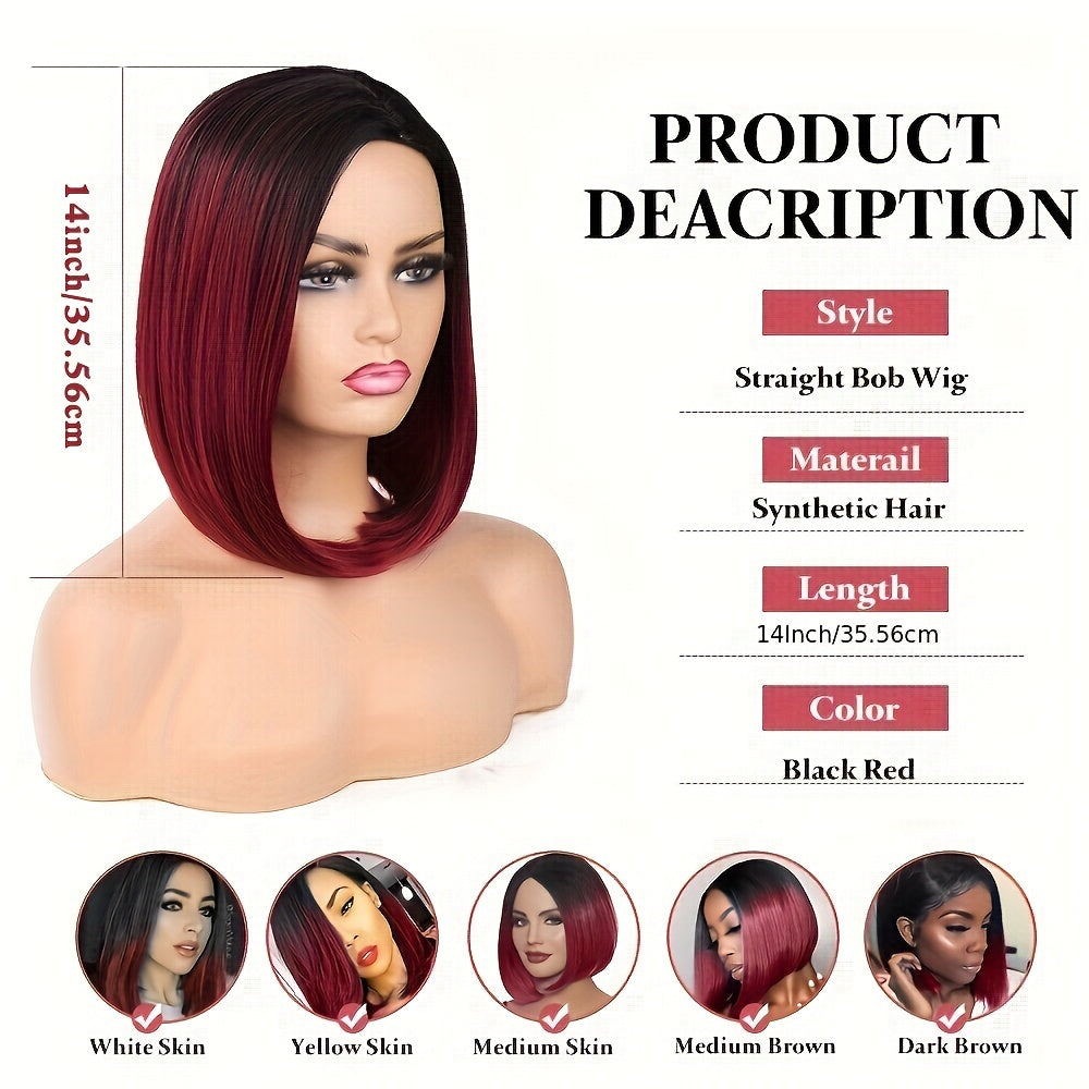 Short Bob Straight Synthetic Ombre Wig