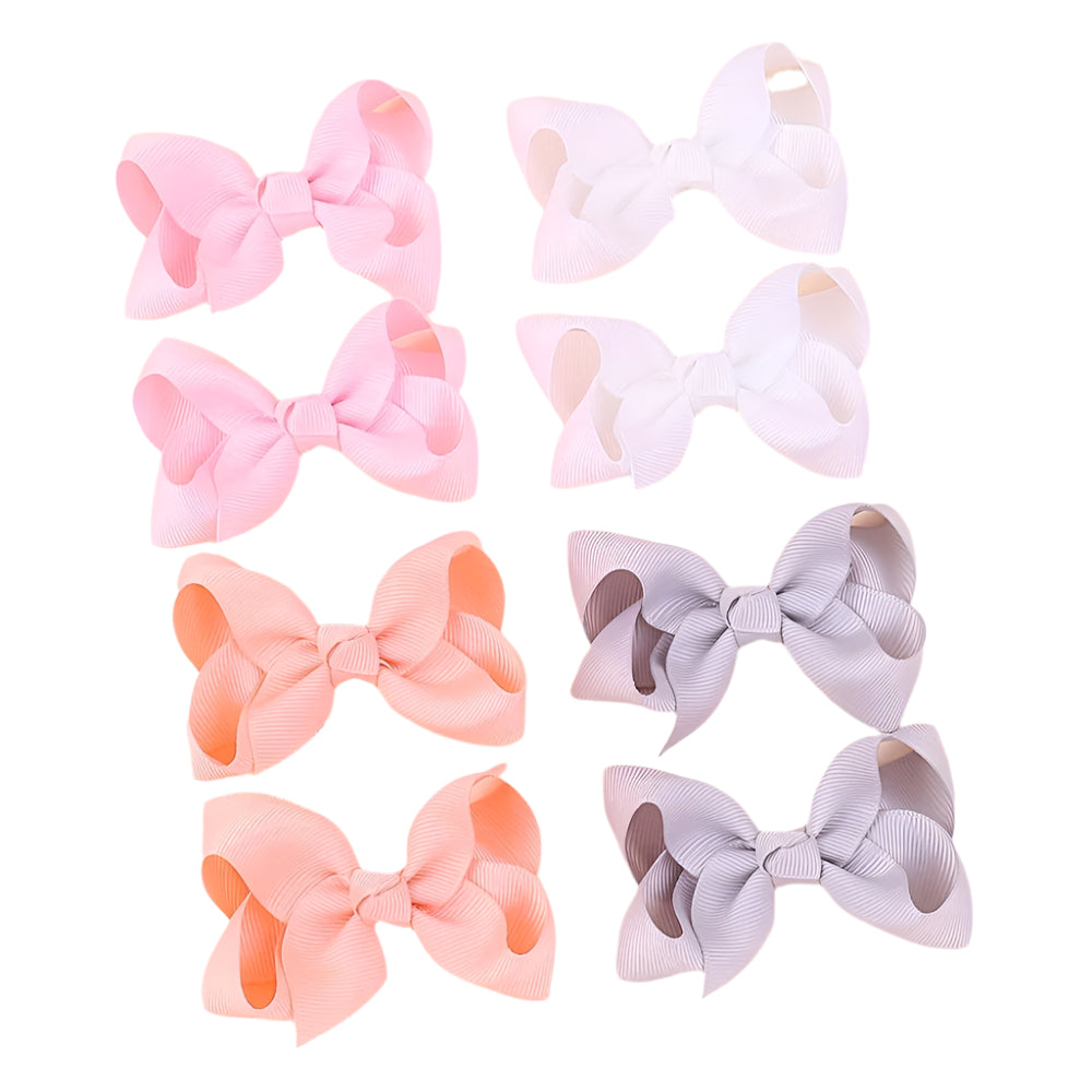 30pcs Candy-Colored Bow Hair Clips for Girls