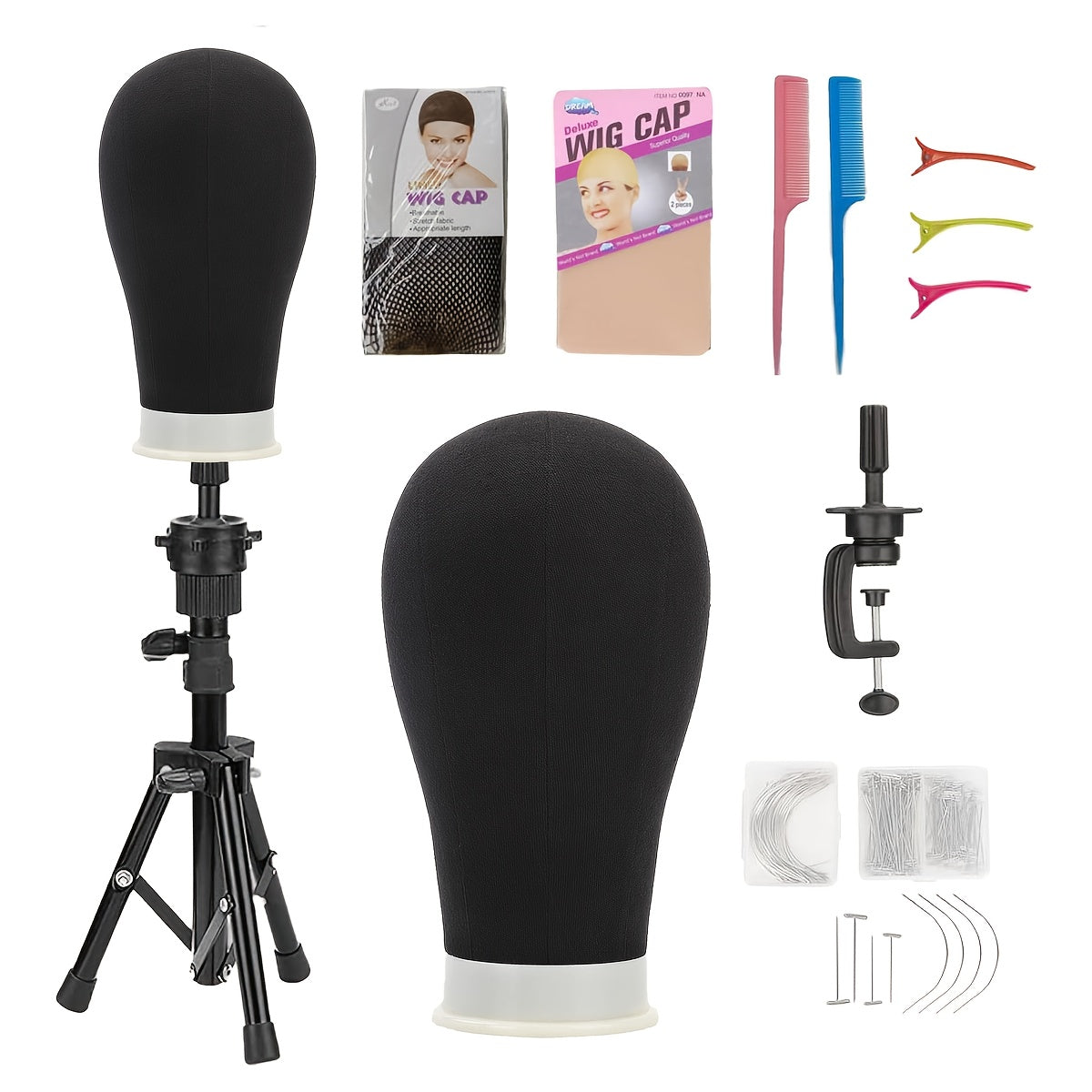 Reinforced Wig Stand With Mannequin Head 22 Inch