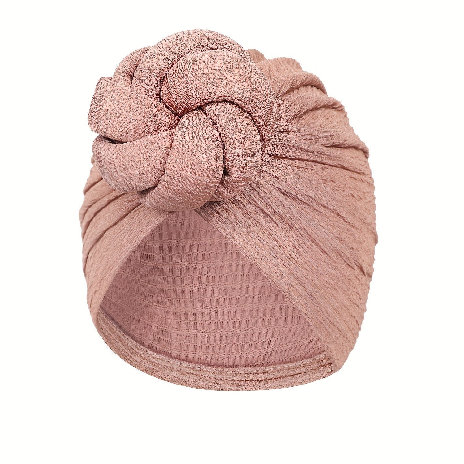 Women's Turbans Solid Color Handmade Floral Knot On The Forehead, African Fashion Chemotherapy Hat, Casual, Comfortable, Breathable, High-end Daily Headscarf Hat