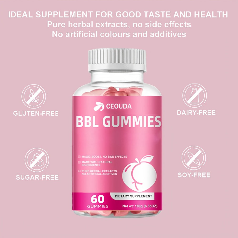 Multi-herbal Extracts Gummies For Women – Saw Palmetto, Yam, Fenugreek, – Delicious Peach Flavor, Convenient To Eat- 60 Gummies (30-Day Supply)