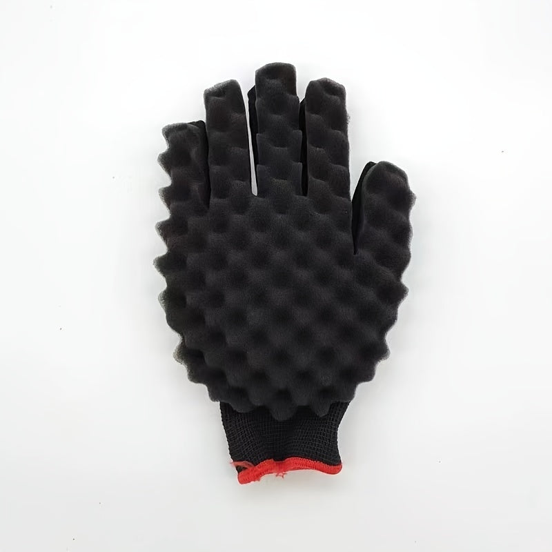 1PC Sponge Scrubbers Black Curling Gloves Styling Gloves Curling Sponge Hairdressing Tools Sponge Gloves