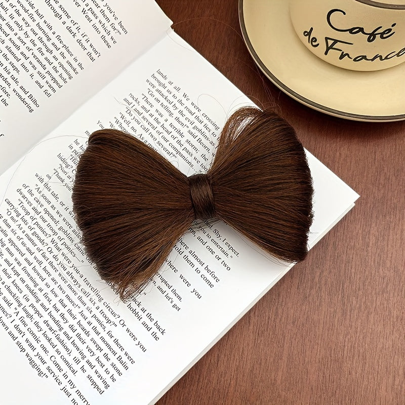 Bow Hair Clip for Women's Bobbed Ponytail