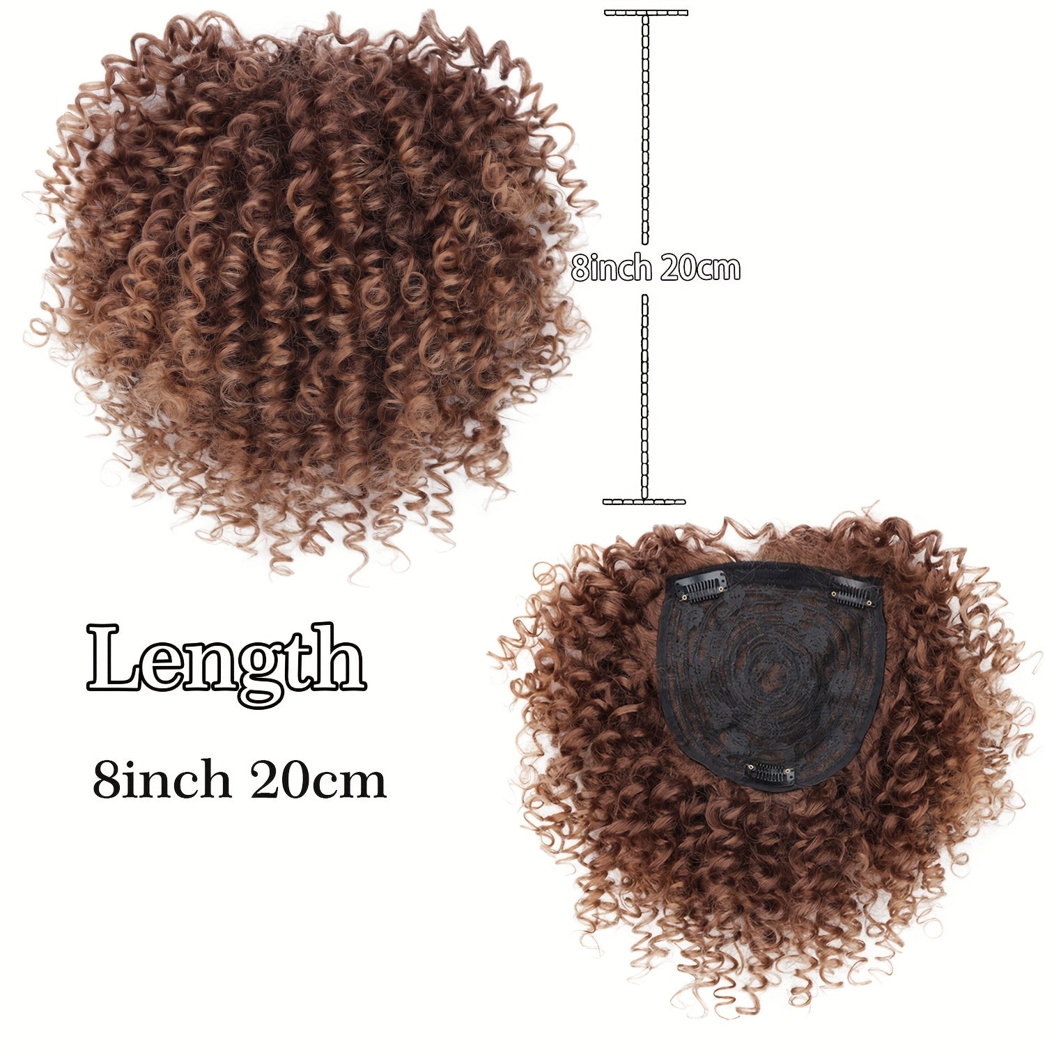 Volumizing Afro Curly Hair Topper for Women - High-Temperature Resistant Synthetic Hairpiece