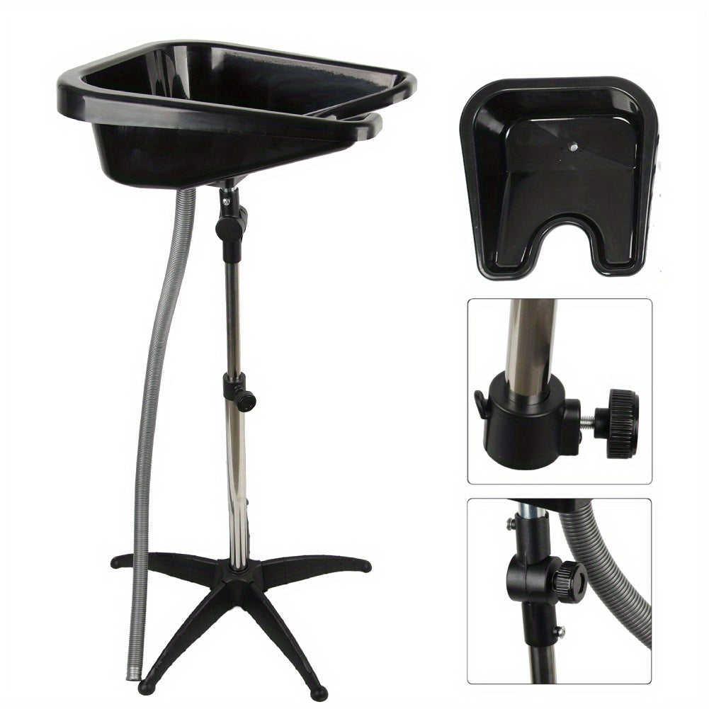 Adjustable Height, Lightweight Portable Salon Basin Shampoo Sink With Drain Hose