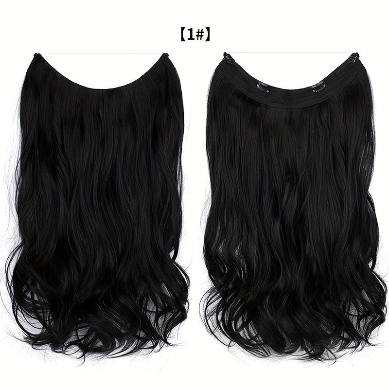 Invisible Thread Hair Extension Clip-in Synthetic Wig 20 Inches
