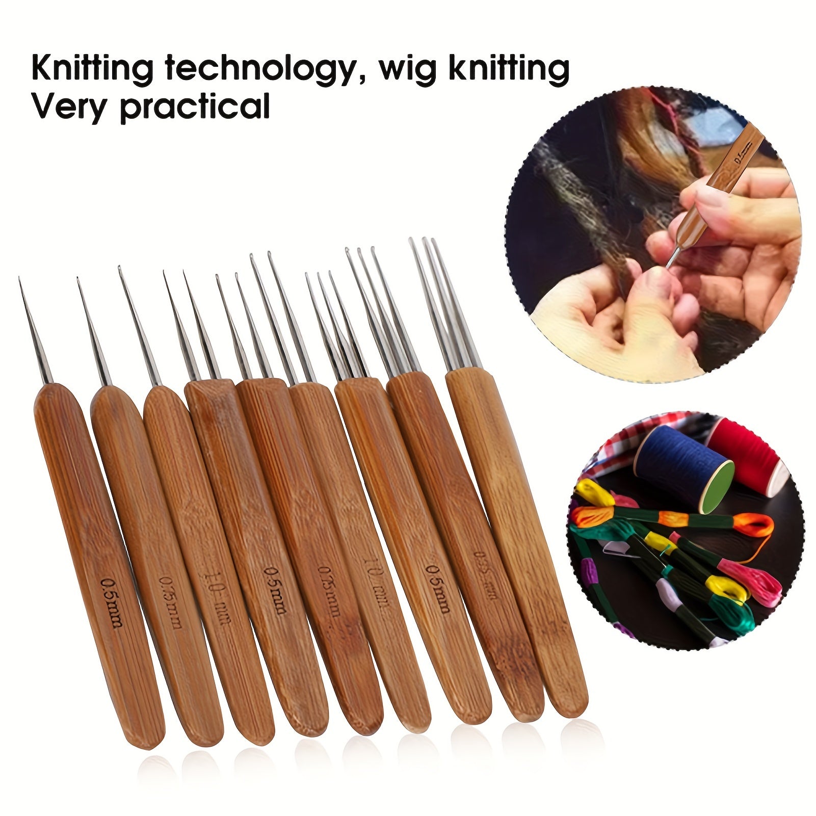 9Pcs/set Hair Crochet Hook Tool