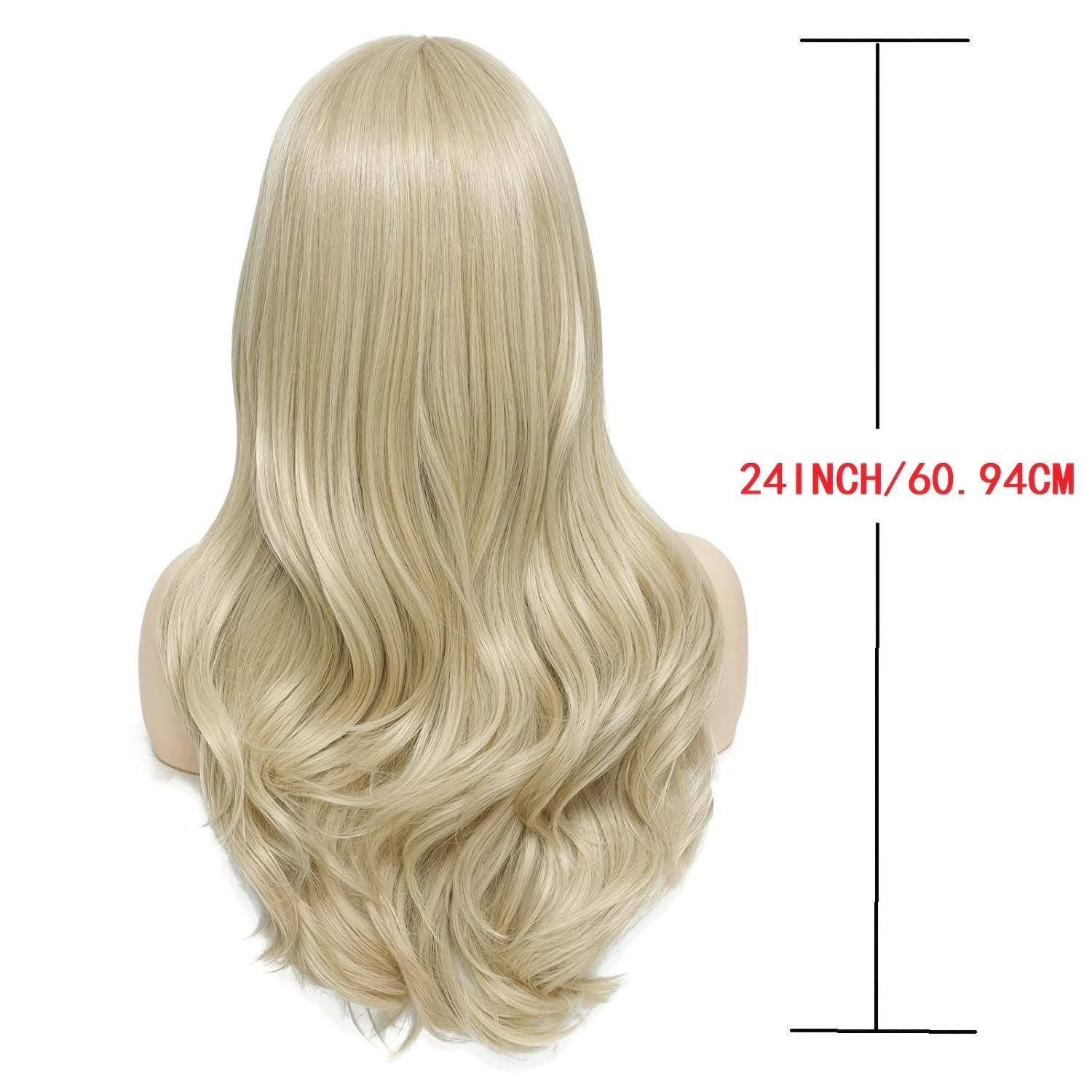 Golden Long Curly Synthetic Hair 24-inches