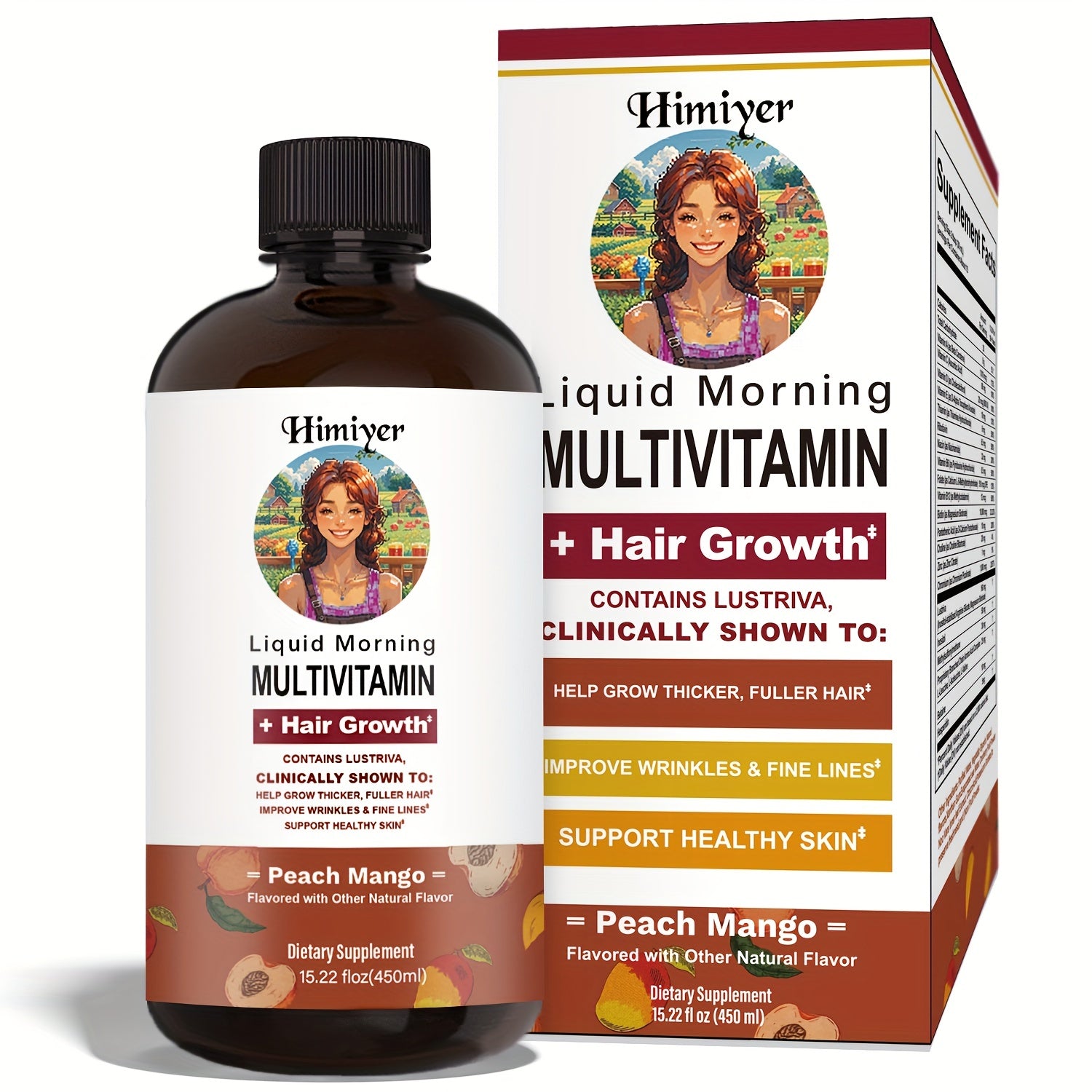 Liquid Multivitamin With Biotin For Hair Growth | 10, 000mcg Biotin | Vitamin D & B Complex | 15.22oz