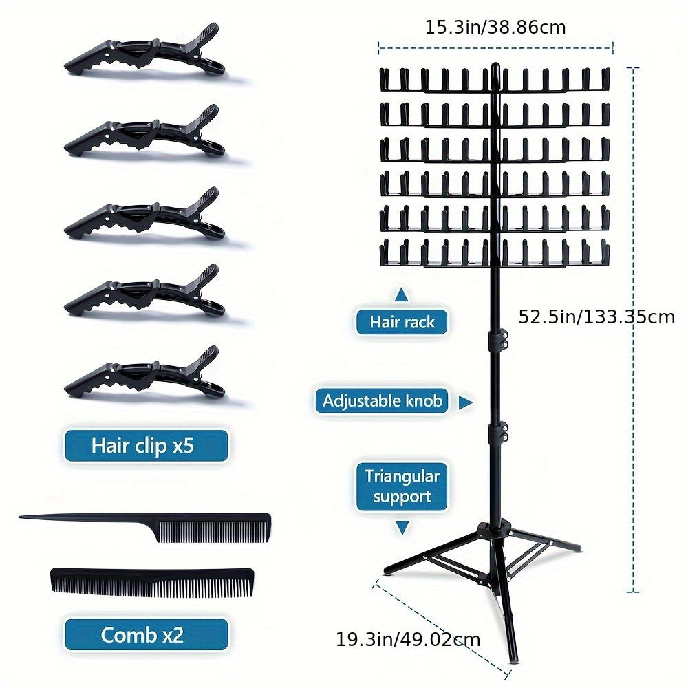 Adjustable Height 2-Side Hair Braiding Stand