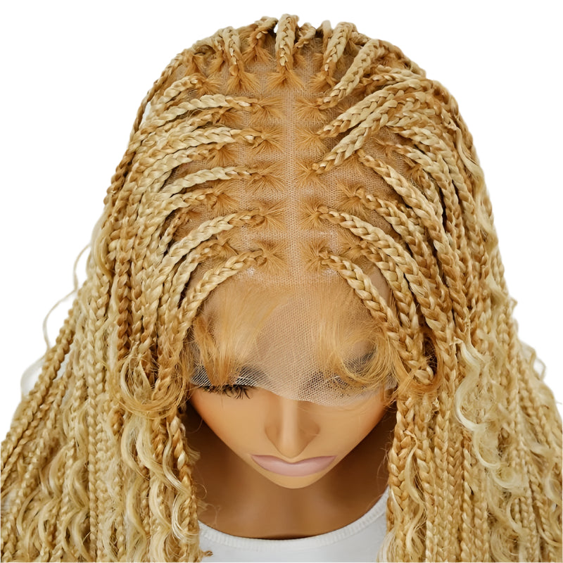 36 Inches Full Lace Boho Braided Wig